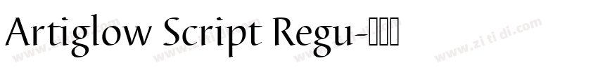 Artiglow Script Regu字体转换